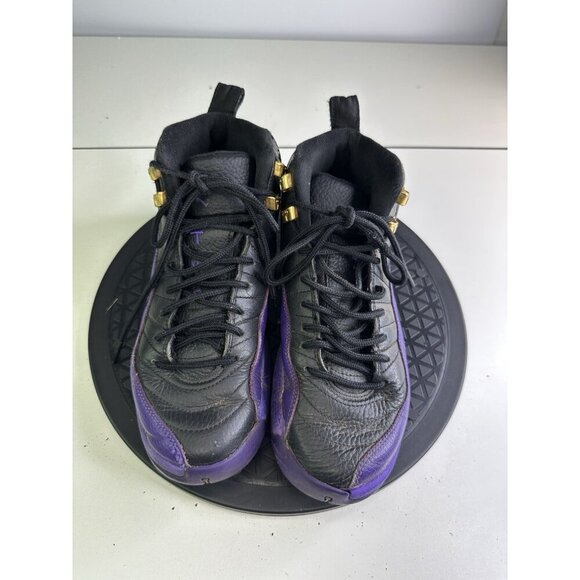 Air Jordan 12 Field Purple Retro Size 4y GS Sneakers Black 2023 153265-057 - Picture 1 of 10